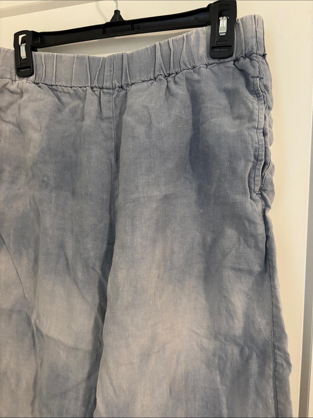 notPERFECTLINEN Light Blue Wide Leg Linen Pants - Picture 2 of 5
